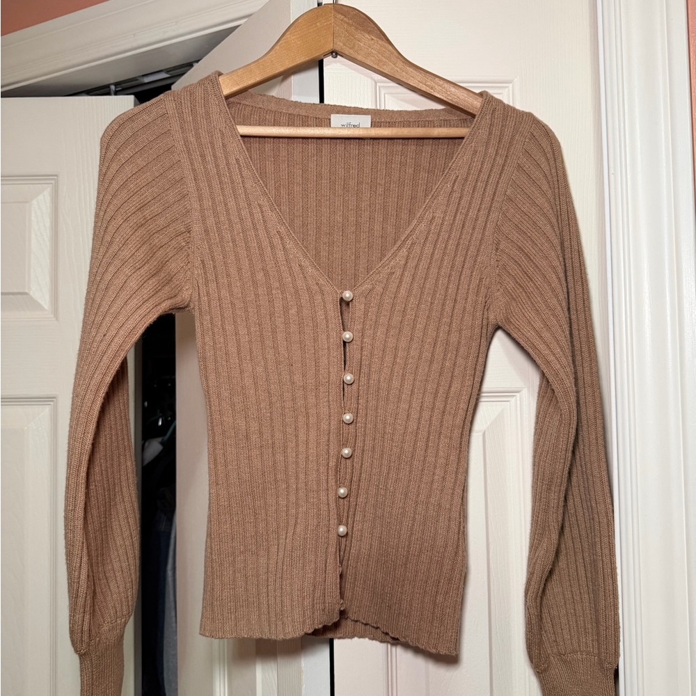 Wilfred Tan Knit Sweater